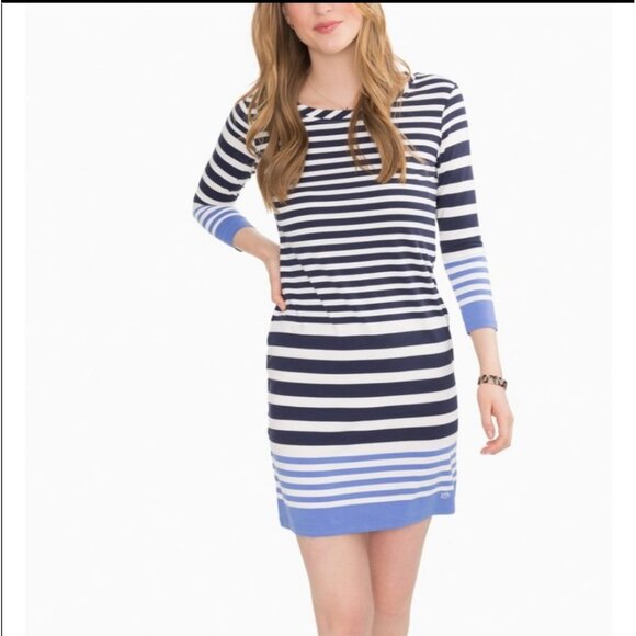 NWT Southern Tide Striped Shift Dress XS Blue White - Picture 12 of 12